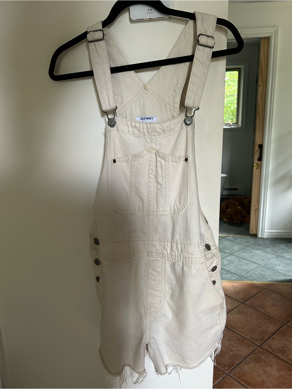 Cream shorteralls